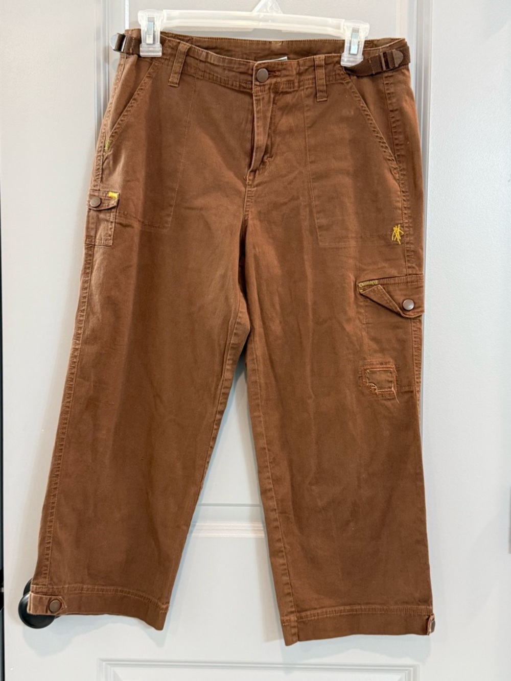 Fashion Bug Brown Cargo Capris with Utility Pockets